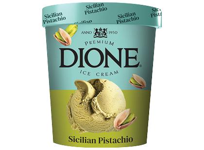 Sicilijos pistacijų valgomieji ledai indelyje DIONE*, 376 g
