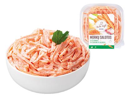 Morkų salotos su česnakais*, fasuotos, 300 g