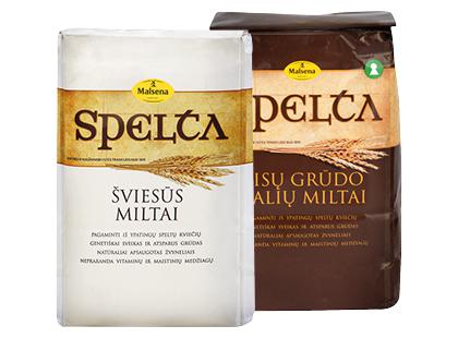 Speltų kvietiniai miltai MALSENA*, 2 rūšių, 1 kg