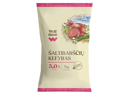 Šaltibarščių kefyras WELL DONE*, 5 % rieb., 1 kg