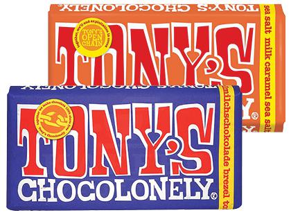 Pieninis šokoladas TONY’S CHOCOLONELY*, 2 rūšių, 180 g