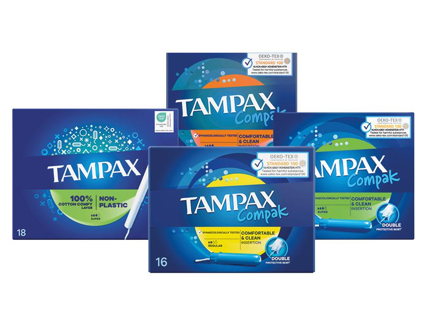 Moterų higienos priemonėms TAMPAX