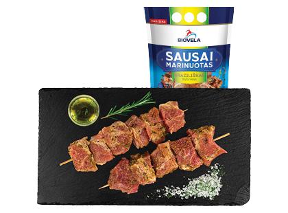 BIOVELOS kiaulienos sprandinės šašlykas braziliškame marinate*, 800 g