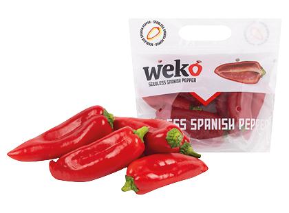 Prekė: Besėklės pailgos paprikos*, fasuotos, 250 g
