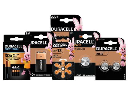 Perkant 2 ar daugiau elementų DURACELL, taikoma 40 % nuolaida*
