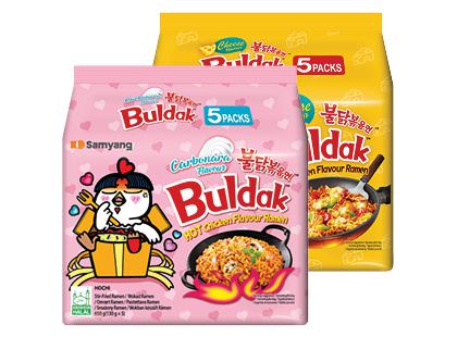 Greitai paruošiami aštrūs ramenai SAMYANG*, 2 rūšių, 650–700 g, 1 pak. (5 pak.)