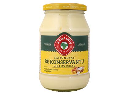 KĖDAINIŲ KONSERVŲ FABRIKO majonezas BE KONSERVANTŲ, 62 % rieb., 430 g