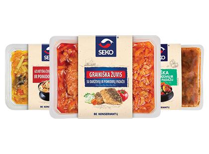 Graikiška; azijietiška; itališka kepta žuvis SEKO*, 3 rūšių, 500 g