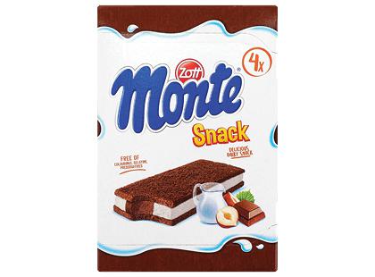 Biskvitinis batonėlis ZOTT MONTE*, 33,4 % rieb., 1 dėž. (4 vnt. × 29 g)