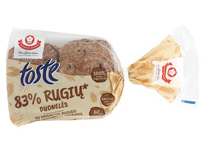 Duonelės TOSTE iš 83 % rugių*, 240 g