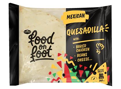 Kesadilija FOOD ON FOOT MEXICAN su vištiena, pupelėmis ir sūriu*, 245 g