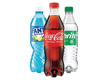 Gazuotas gėrimas COCA-COLA; FANTA; SPRITE*, 3 rūšių, 3 but. × 500 ml