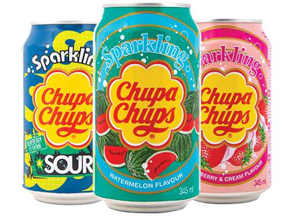 Gazuotas gaivusis gėrimas CHUPA CHUPS*, 3 rūšių, 345 ml
