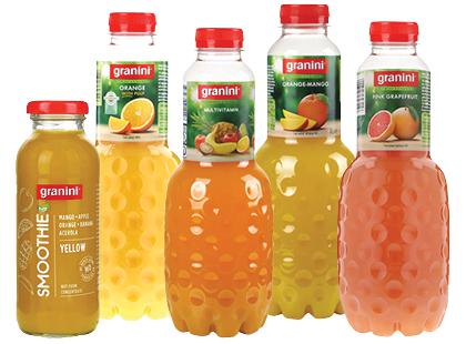 Perkant 2 ar daugiau sulčių gėrimų ir nektarų GRANINI, taikoma 40 % nuolaida*