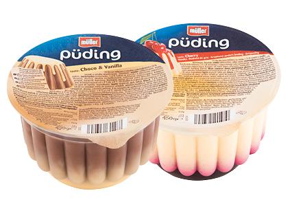 Pudingas MULLER*, 2 rūšių, 23 % rieb., 450 g