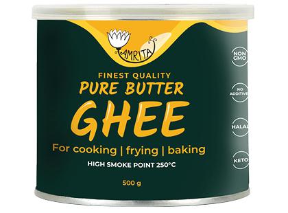 Lydytas sviestas GHEE AMRITA, 99,8 % rieb., 500 g