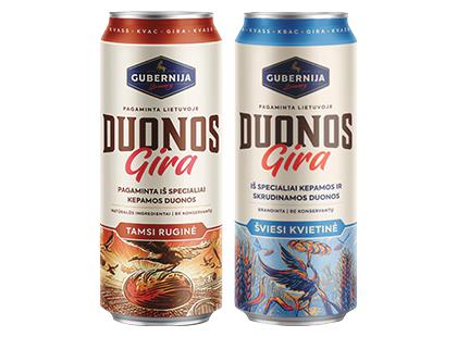 Tamsi ruginė; šviesi kvietinė GUBERNIJOS DUONOS gira*, 2 rūšių, 500 ml