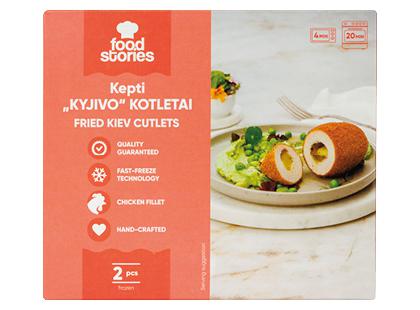 Šaldyti kepti KYJIVO kotletai FOOD STORIES*, 1 dėž. (2 vnt. × 145 g)