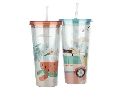 Gertuvė su šiaudeliu UNIWELL*, 2 rūšių, 600 ml, 1 vnt.