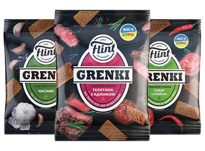 Duonos džiūvėsėliai FLINT GRENKI*, 3 rūšių, 80 g