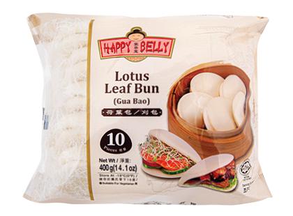 Šaldytos sumuštinių bandelės HAPPY BELLY LOTUS LEAF BUN, 400 g, 1 pak. (10 vnt.)
