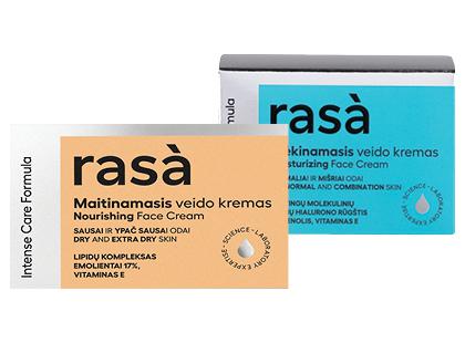 Veido kremas RASA*, 2 rūšių, 50 ml