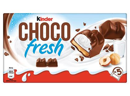 Šokoladiniai batonėliai KINDER CHOCO FRESH*, 102,5 g, 1 pak. (5 vnt.)