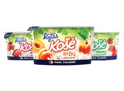 Ryžių; manų košė RYTAS*, 3 rūšių, 6 % rieb., 200 g