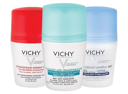 Moteriškas rutulinis dezodorantas VICHY*, 3 rūšių, 50 ml
