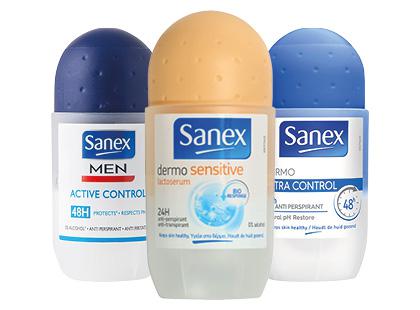 Rutulinis dezodorantas SANEX, 3 rūšių, 50 ml