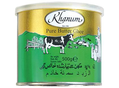 Lydytas sviestas GHEE KHANUM*, 99,8 % rieb., 500 g