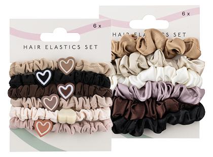 Plaukų gumelės*, 2 rūšių, 1 pak. (6 vnt.)