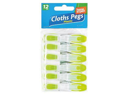 Plastikiniai skalbinių segtukai HOME EXPERT*, 1 pak. (12 vnt.)