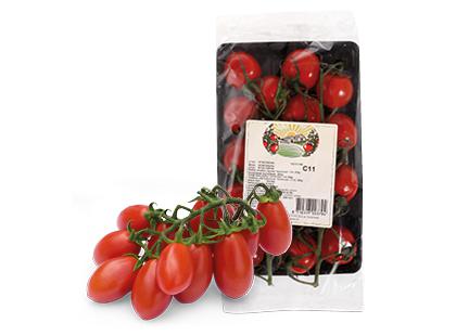 Smulkiavaisiai slyviniai pomidorai STRABENA, fasuoti, 300 g