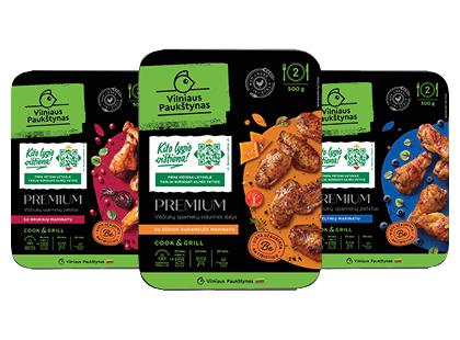 Viščiukų sparnelių peteliai; vid. dalys VILNIAUS PAUKŠTYNAS PREMIUM*, 3 rūšių, 500 g