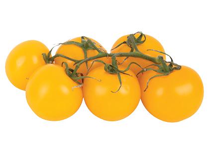 Geltoni pomidorai su šakelėmis*, sveriami, 1 kg