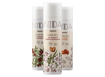 Dušo želė NIDA*, 3 rūšių, 250 ml