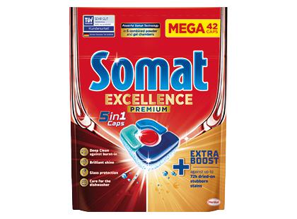 Indaplovių tabletės SOMAT EXCELLENCE PREMIUM*, 1 pak. (42 vnt.)