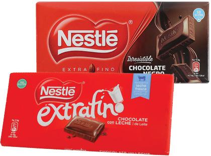 Prekė: Juodasis; pieninis šokoladas NESTLE EXTRAFINO, 2 rūšių, 125 g