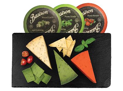 Puskietis sūris BASIRON*, 3 rūšių, 50 % rieb. s. m., sveriamas, 1 kg