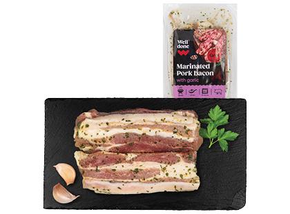 Marinuoti kiaulienos šoninės kepsneliai su česnakais WELL DONE*, 400 g