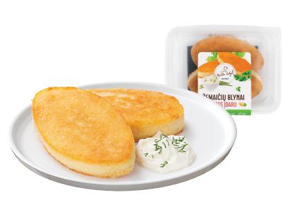 Kepti ŽEMAIČIŲ blynai su mėsos įdaru*, fasuoti, 1 pak. (2 vnt. × 130 g)