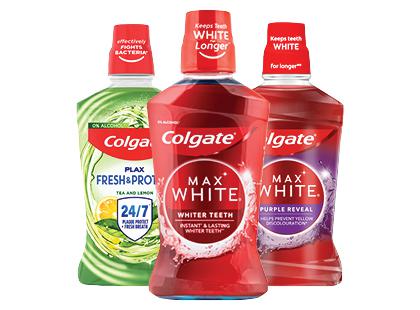Burnos skalavimo skystis COLGATE*, 3 rūšių, 500 ml