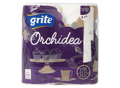 Popieriniai rankšluosčiai GRITE ORCHIDEA GOLD*, 3 sluoksnių, 1 pak. (2 rit.)