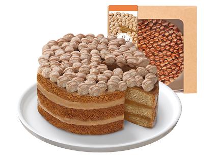 Karamelinis tortas su lazdynų riešutais, 1 kg
