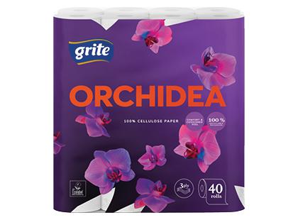 Tualetinis popierius GRITE ORCHIDEA*, 3 sluoksnių, 1 pak. (40 rit.)