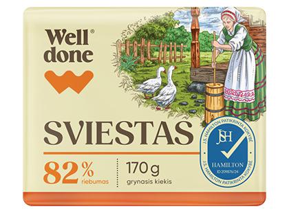 Sviestas WELL DONE*, 82 % rieb., 170 g