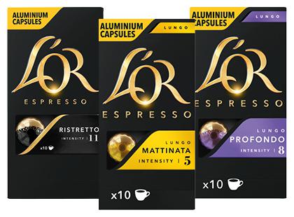 Kavos kapsulės L'OR, 3 rūšių, 1 dėž. (10 vnt.)