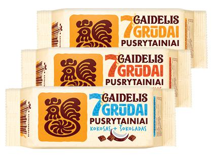 Sausainiai GAIDELIS 7 GRŪDAI, 3 rūšių, 160 g