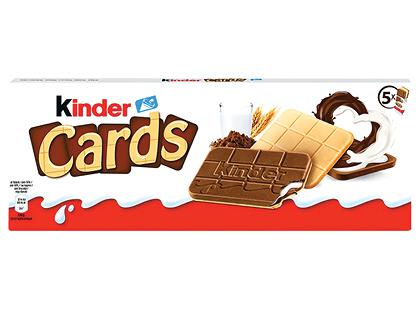 Šokoladinis batonėlis KINDER CARDS, 128 g
